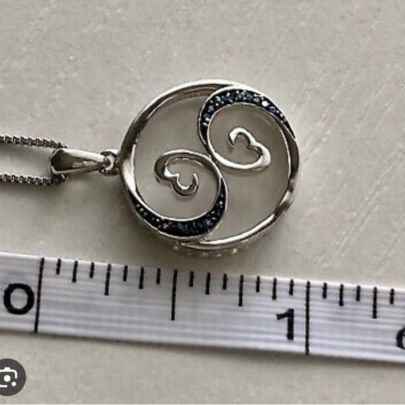 Kay Jewelers Jane Seymour Open Hearts Diamond Pendant The Wave 🌊 - Picture 5 of 9